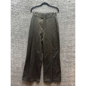 The‎ Kit Leigh Pleated High Waist Wide Leg Trousers Olive Green Womens Size 2